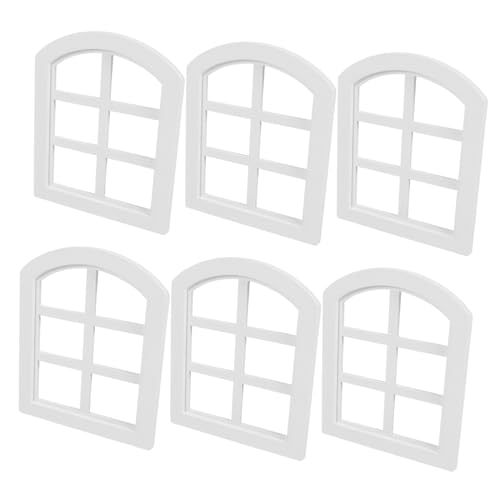 FUNOMOCYA 6 Stück Maßstab Realistische Fensterrahmen für DIY Basteln und Dekoration von Puppenhaus Innenräumen FUNOMOCYA 6 Stück Maßstab Realistische Fensterrahmen für DIY Basteln und Dekoration von Puppenhaus Innenräumen von FUNOMOCYA
