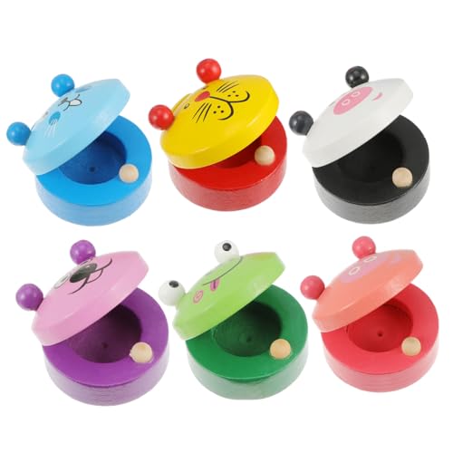 FUNOMOCYA 6 Stück Teiliges Holzspielzeug Buntes Robustes Percussion Instrument Pädagogisches Frühförderungsspielzeug Jahre Tierische Kastagnetten für Rhythmus und Motorik FUNOMOCYA 6 Stück Teiliges Holzspielzeug Buntes Robustes Percussion Instrument Pädagogisches Frühförderungsspielzeug Jahre Tierische Kastagnetten für Rhythmus und Motorik von FUNOMOCYA