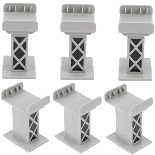 FUNOMOCYA 6 Stück Teiliges Zugbrücken stützset aus Robustem Material für Holzspielzeug eisenbahnschienen Kompatibel mit Meisten Holzeisenbahnsystemen Graue Brückenstützen für Stabile und FUNOMOCYA 6 Stück Teiliges Zugbrücken stützset aus Robustem Material für Holzspielzeug eisenbahnschienen Kompatibel mit Meisten Holzeisenbahnsystemen Graue Brückenstützen für Stabile und von FUNOMOCYA