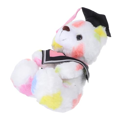 FUNOMOCYA Abschlussbärpuppen Minispielzeug Souvenirspielzeug Cartoon Dekoration Tierbär Tiere Cartoon Tiere Statue Tiere Schwammhalter Plüschtiere Stofftiere Tiere Pp Baumwolle Rosa von FUNOMOCYA