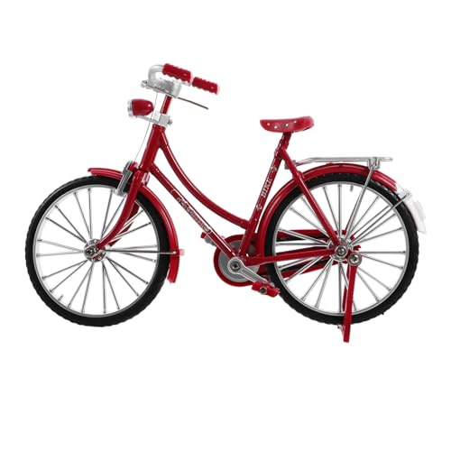 FUNOMOCYA Fahrradmodell fingerbikes mini Fahrräder Modelldekoration house Decoration desk Decoration Mini-Fahrrad Spielzeug Fahrradsimulationsmodell kleine Fahrradverzierung rot von FUNOMOCYA