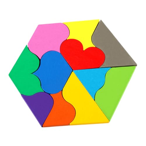 FUNOMOCYA Holz Puzzle Herzform Farbiges Sechseckiges Knobelspiel Pädagogisch für Kreative Denkspiele Beobachtung und Geduld unter Aufsicht FUNOMOCYA Holz Puzzle Herzform Farbiges Sechseckiges Knobelspiel Pädagogisch für Kreative Denkspiele Beobachtung und Geduld unter Aufsicht von FUNOMOCYA