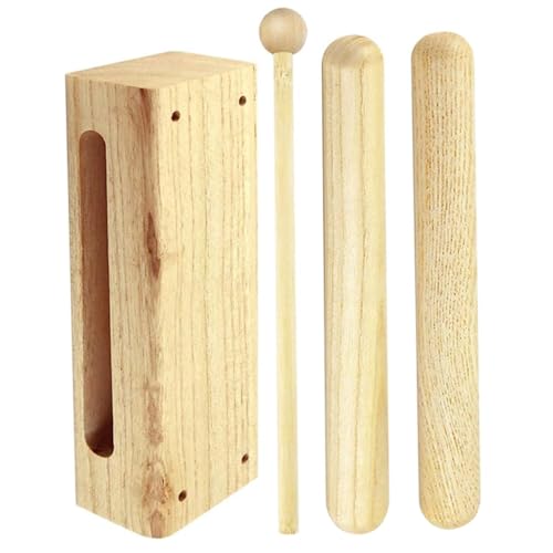 FUNOMOCYA Holz Rhythmus Holzklötzen und Schlägel Pädagogisches Musikinstrument für Leicht Kompakt Langlebig Klarer Klang Fördert Kreativität und Konzentration FUNOMOCYA Holz Rhythmus Holzklötzen und Schlägel Pädagogisches Musikinstrument für Leicht Kompakt Langlebig Klarer Klang Fördert Kreativität und Konzentration von FUNOMOCYA