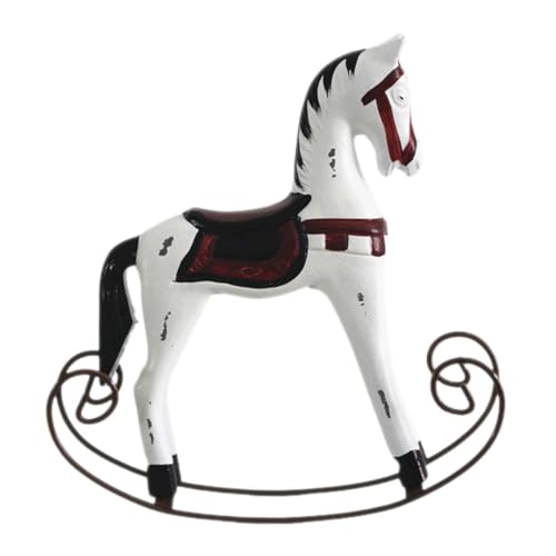 FUNOMOCYA Holz Schaukelpferd Figurine Retro Dekoration mit Feiner Handwerkskunst Einzigartiges Vintage Design Detailreiche Holzskulptur für Wohn Bürodekoration FUNOMOCYA Holz Schaukelpferd Figurine Retro Dekoration mit Feiner Handwerkskunst Einzigartiges Vintage Design Detailreiche Holzskulptur für Wohn Bürodekoration von FUNOMOCYA