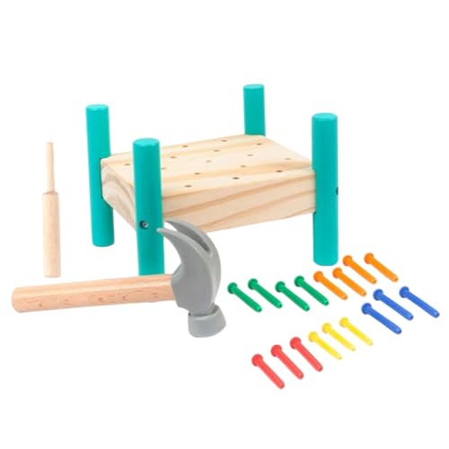 FUNOMOCYA Holzspielzeug Tapping Game Percussion Toy Bunte Nägel Pädagogisches Nagelbrett zur Handkoordination und Muskelstärkung für Kleinkinder FUNOMOCYA Holzspielzeug Tapping Game Percussion Toy Bunte Nägel Pädagogisches Nagelbrett zur Handkoordination und Muskelstärkung für Kleinkinder von FUNOMOCYA