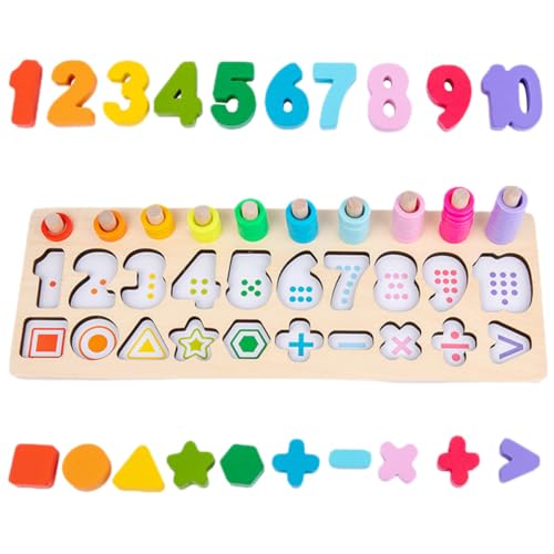 FUNOMOCYA Holzspielzeug Zahlen Farben Puzzle für Kleinkinder Pädagogisches Montessori Lernspiel aus Sicherem Holz mit Abgerundeten Kanten Fördert Zahlen Farberkennung Sowie Logisches Denken FUNOMOCYA Holzspielzeug Zahlen Farben Puzzle für Kleinkinder Pädagogisches Montessori Lernspiel aus Sicherem Holz mit Abgerundeten Kanten Fördert Zahlen Farberkennung Sowie Logisches Denken von FUNOMOCYA