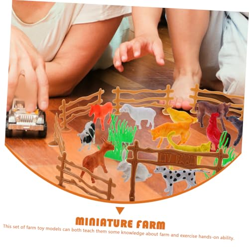 FUNOMOCYA Miniatur Bauernhoftiere Kunststoff Farmspielzeug mit Realistischen Figuren Zaun Dekoration für Lernspielzeug und Fotorequisiten FUNOMOCYA Miniatur Bauernhoftiere Kunststoff Farmspielzeug mit Realistischen Figuren Zaun Dekoration für Lernspielzeug und Fotorequisiten von FUNOMOCYA
