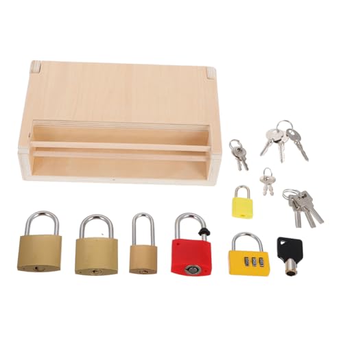 FUNOMOCYA Montessori Holzspielzeug Jahre Pädagogisches Schloss Set mit Verschiedenen Vorhängeschlössern Fördert Feinmotorik Konzentration und Logisches Denken Lernspielzeug FUNOMOCYA Montessori Holzspielzeug Jahre Pädagogisches Schloss Set mit Verschiedenen Vorhängeschlössern Fördert Feinmotorik Konzentration und Logisches Denken Lernspielzeug von FUNOMOCYA