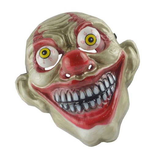 FUNOMOCYA Partymaske Gesichtsmaske Clown Hässlich Gruselige Halloween-maskerade Streich Clown Requisiten Cosplay-maske Streiche Für Erwachsene Teuflisch Cosplay-requisiten Bilden Kleidung von FUNOMOCYA