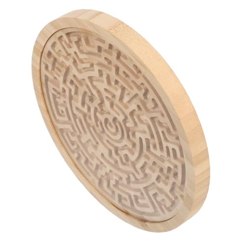 FUNOMOCYA Rundes Holz Labyrinthspiel mit Beweglichen Perlen Balancetraining und Motorischer Tragbares Lernspielzeug für Kleinkinder und Vorschulkinder Pädagogisches Geschicklichkeitsspiel FUNOMOCYA Rundes Holz Labyrinthspiel mit Beweglichen Perlen Balancetraining und Motorischer Tragbares Lernspielzeug für Kleinkinder und Vorschulkinder Pädagogisches Geschicklichkeitsspiel von FUNOMOCYA