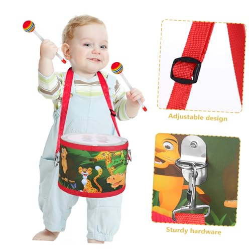 FUNOMOCYA Schlagzeug mit Trommelstöcken und Verstellbarem Tragegurt Pädagogisches Musikinstrument für Kleinkinder und Fördert Musikalisches Gehör und Motorische Fähigkeiten FUNOMOCYA Schlagzeug mit Trommelstöcken und Verstellbarem Tragegurt Pädagogisches Musikinstrument für Kleinkinder und Fördert Musikalisches Gehör und Motorische Fähigkeiten von FUNOMOCYA