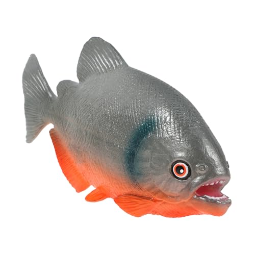 FUNOMOCYA Solides Piranha Spielzeug Modell Aus Kunststoff Realistisches Wildfisch Design Für Kreative Spielwelten Und Lernspielzeug Für Kinder Ideal Für Vorschule Und Aquarien Dekoration von FUNOMOCYA