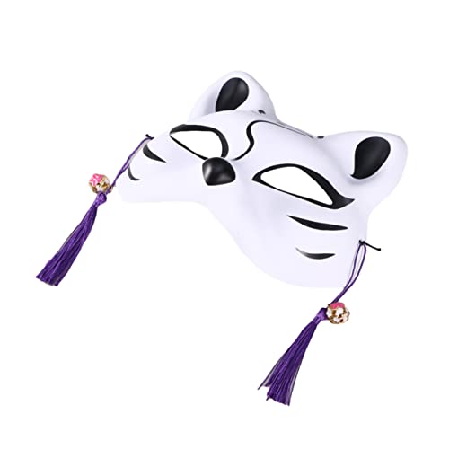 FUNOMOCYA Vollgesichts Katzenmaske Im Japanischen Stil Handgefertigte Cosplay Requisite Ideal Für Partys Und Kostüme Mit Kreativen Bemalungsmöglichkeiten Für Individuelle Designs von FUNOMOCYA