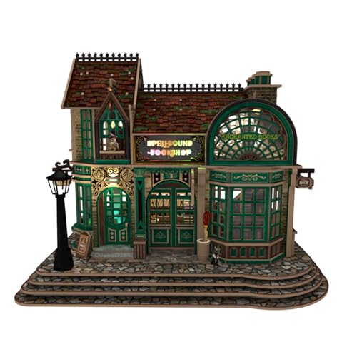 FUNPOLA LED 3D Holzpuzzle - Magischer Buchladen-Bausatz mit LEDs - Magischer Miniatur Buchladen zum Selbermachen - 3D Puzzle Architektur Bastelgeschenk für Erwachsene von FUNPOLA