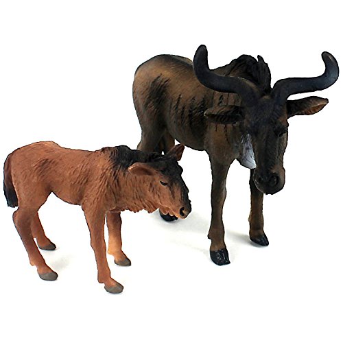 FUNSHOWCASE Afrikanische Dschungeltiere Spielzeug Realistische Plastikfiguren Spielset 2 Gnus von FUNSHOWCASE