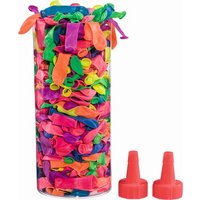 FUNTOYS 820-80842 450 Multicolor-Wasserballons + 2 Wasserhahnadapter von FUNTOYS