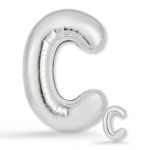 FUNXGO Folienballon Buchstabe C Silber Set - Elegante Dekoration, Event Deko, Geburtstag Ballon, Perfekte Wahl für Ihre Feier - Ballon C von FUNXGO