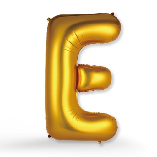 FUNXGO XXL Groß Folienballon Buchstaben E Gold -Riesen Alphabet ca. 100m - Verstärktes Material - Helium oder Luftfüllung - Perfekt für Geburtstag, Hochzeit, Party Dekoration & JGA - Ballon E Gold von FUNXGO