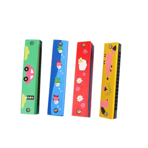 FUTUREORYY 4 Stück Holzmundharmonika Doppelreihe Musikinstrument Lernspielzeug Bunt Kindgerecht Glatte Oberfläche Fördert Gehör und Feinmotorik FUTUREORYY 4 Stück Holzmundharmonika Doppelreihe Musikinstrument Lernspielzeug Bunt Kindgerecht Glatte Oberfläche Fördert Gehör und Feinmotorik von FUTUREORYY