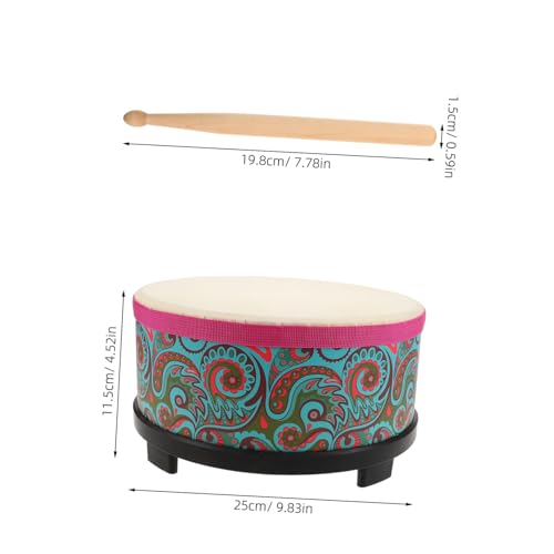 FUTUREORYY Boden Trommel Grün mit Blumenmuster Orff Handtrommel Percussion Instrument für Kleinkinder Musikspielzeug Geeignet für Schule Party und Indoor Outdoor Rhythmustraining FUTUREORYY Boden Trommel Grün mit Blumenmuster Orff Handtrommel Percussion Instrument für Kleinkinder Musikspielzeug Geeignet für Schule Party und Indoor Outdoor Rhythmustraining von FUTUREORYY