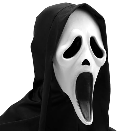 FUXHBFB Halloween scream maske ghostface: scary masken kinder horror movie mask gruselmasken erwachsene von FUXHBFB