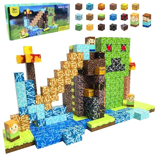 FUXHBFB Magnetische 160pcs Bausteine Magnetbausteine - Magnetwürfel für Jungen und Mädchen Mine Magnet Welt Spielzeug ab 4 Jahre Junge und Magnetic Building Blocks (160pcs) FUXHBFB Magnetische 160pcs Bausteine Magnetbausteine - Magnetwürfel für Jungen und Mädchen Mine Magnet Welt Spielzeug ab 4 Jahre Junge und Magnetic Building Blocks (160pcs) von FUXHBFB