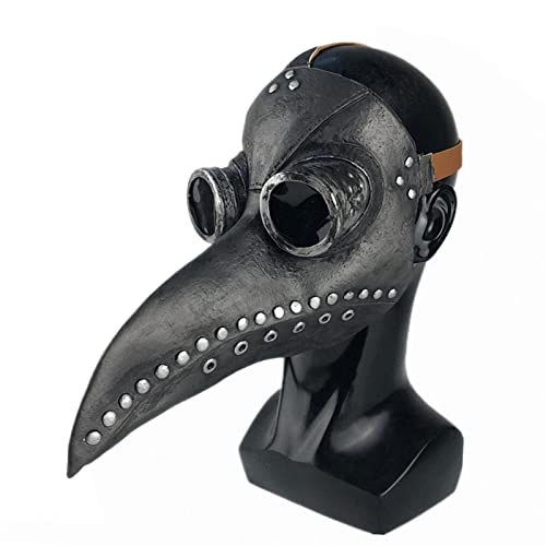 FUXHBFB Schnabelmaske Halloween Mittelalter Pest Maske Plague Arzt Kopfmaske Lange Nase Vogel Schnabel Masken Karneval Horror Steampunk Pestmask für Karneval von FUXHBFB