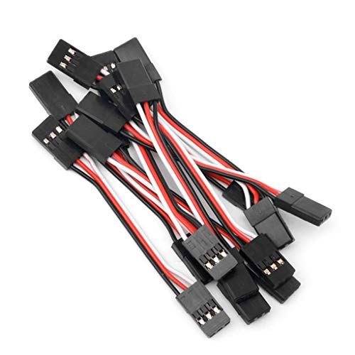 10 Stück 10 cm Quadcopter Verlängerungs Servokabel Futaba Stecker Auf Stecker Drahtkabel von FUXIU