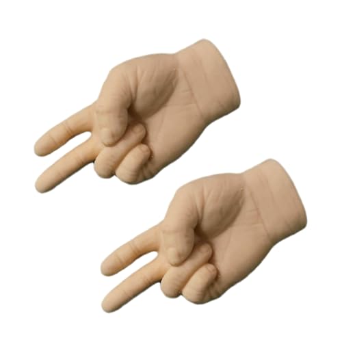 2 Stück lustige Fingerpuppen Set für Katzen Fingerpuppen Hand für Katzen Foto Requisiten seltsame aber lustige Sachen Winzige Handpuppen winzige Handfingerpuppen winzige Fingerhand Gummi Fingerpuppen von FUXIU