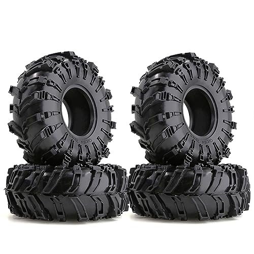 4PCS Crawler Reifen 2 2'' Rad Reifen Langlebige Gummi Rock Reifen Set Für 1:10 Auto Spielzeug SCX10 90046 von FUXIU