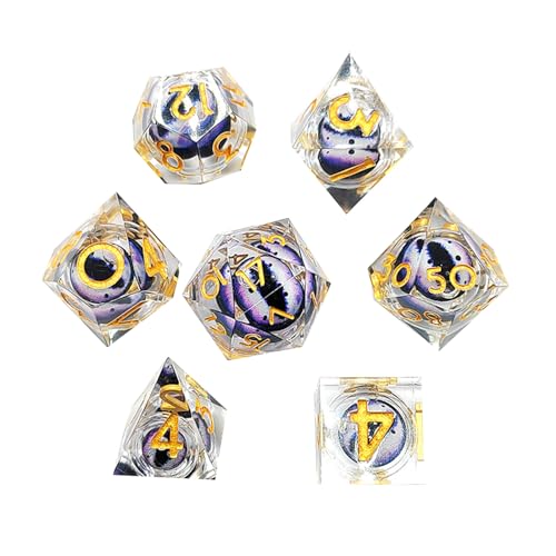 7PCS Polyhedral DiceSet Für RPG Tabletop Spiel Dragon Eyes Harz DiceSet Für RPG Rolle Spielen Spiel Würfel von FUXIU