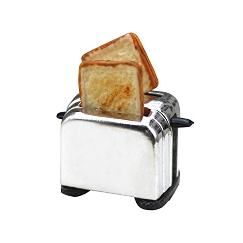 FUXIU 1:12/1:6Puppenhaus Toaster Toaster Miniaturen Brotbackautomat Puppenhäuser Kochgeschirr Puppenhäuser Brotbackautomat von FUXIU