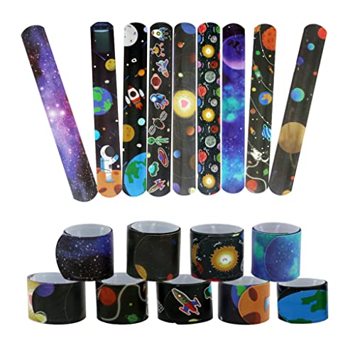 FUXIU 1Set Space Slap Armbänder Weltraum Partygeschenke Zubehör Weltraumspielzeug Preise Für Schüler Klassenzimmer von FUXIU