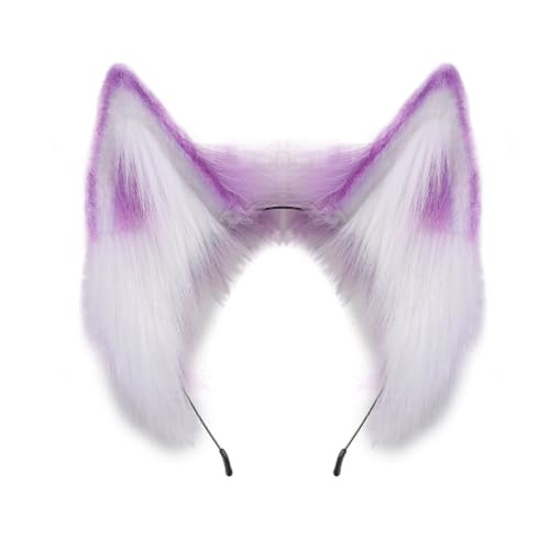 FUXIU Fluffys Ears Stirnband Handgemachte Kunstpelze Haarreifen für Animes Cosplay Kostüm Animes Kleid Party Cosplay Haarreifen von FUXIU