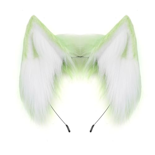 FUXIU Fluffys Ears Stirnband Handgemachte Kunstpelze Haarreifen für Animes Cosplay Kostüm Animes Kleid Party Cosplay Haarreifen von FUXIU