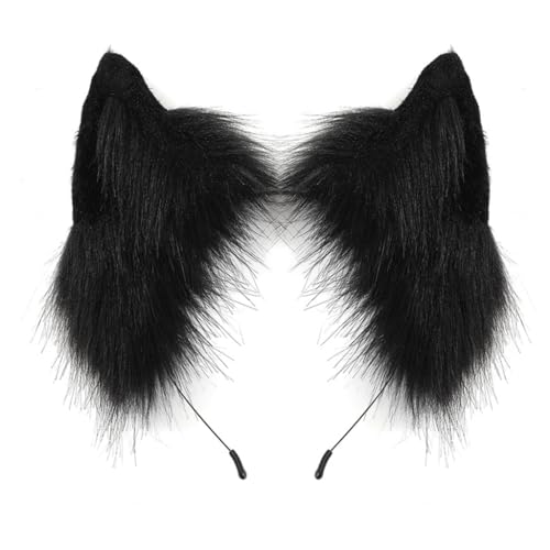 FUXIU Fluffys Ears Stirnband Handgemachte Kunstpelze Haarreifen für Animes Cosplay Kostüm Animes Kleid Party Cosplay Haarreifen von FUXIU