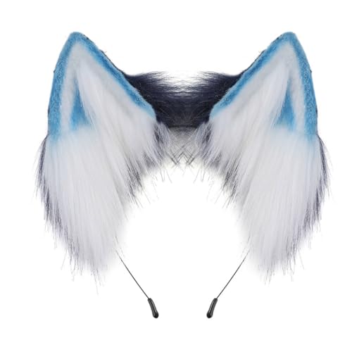 FUXIU Fluffys Ears Stirnband Handgemachte Kunstpelze Haarreifen für Animes Cosplay Kostüm Animes Kleid Party Cosplay Haarreifen von FUXIU