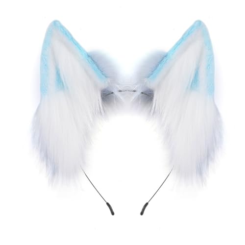 FUXIU Fluffys Ears Stirnband Handgemachte Kunstpelze Haarreifen für Animes Cosplay Kostüm Animes Kleid Party Cosplay Haarreifen von FUXIU