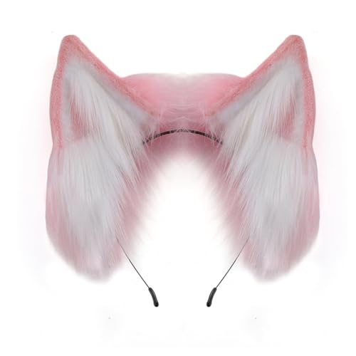 FUXIU Fluffys Ears Stirnband Handgemachte Kunstpelze Haarreifen für Animes Cosplay Kostüm Animes Kleid Party Cosplay Haarreifen von FUXIU