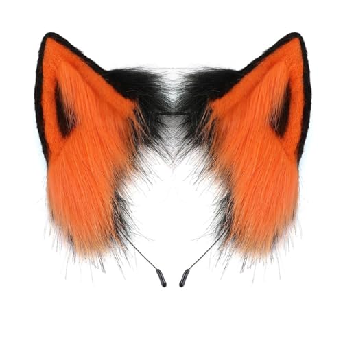 FUXIU Fluffys Ears Stirnband Handgemachte Kunstpelze Haarreifen für Animes Cosplay Kostüm Animes Kleid Party Cosplay Haarreifen von FUXIU