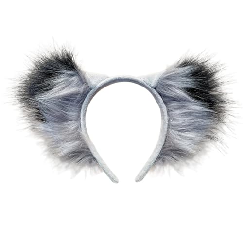 FUXIU Handgefertigtes Hundeohr-Stirnband Wolf Mädchen Cosplay Zubehör Biest Ohren Fursuit Maskerade Halloween Cosplay Party von FUXIU