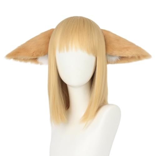 FUXIU Handgefertigtes Wolfsohr-Stirnband für Fandom Event Cosplay Zubehör Ohren Fursuit Maskerade Halloween Cosplay Party von FUXIU