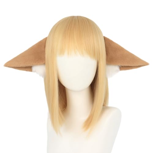 FUXIU Handgefertigtes Wolfsohr-Stirnband für Fandom Event Cosplay Zubehör Ohren Fursuit Maskerade Halloween Cosplay Party von FUXIU