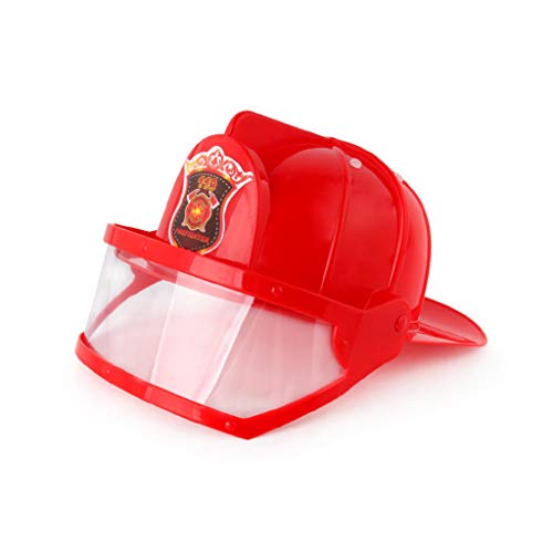 FUXIU Kinder Feuerwehrmann Helm Feuerwehrmann Kostüm Zubehör Kinder Halloween P von FUXIU