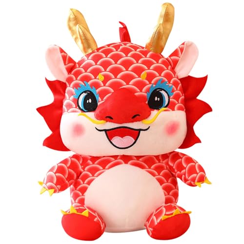 FUXIU Plüschtier Chinesisches Neujahr ZodiacDragon Stofftier Wurfkissen Home Decor Niedliches Schlafspielzeug Mädchen Jungen Lustiges Geschenk von FUXIU