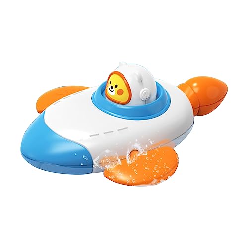 FUXIU Uhrwerk Raumschiff Baby Badespielzeug Wickelspielzeug Lernspielzeug Aufziehwasser Pool Spielzeug Schwimmschiff Spielzeug Kinder Badezeit Spielset von FUXIU