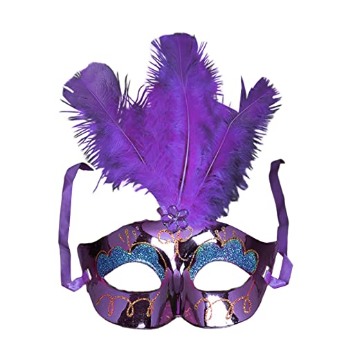 Kostüm Dame Maske Feder Halloween Maske Maskerade Halbe Gesichtsmaske Karneval Maske Party Maske von FUXIU