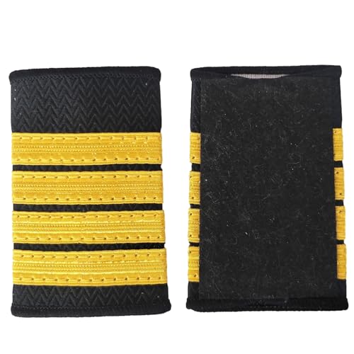 Professionelle Pilotenuniform Epauletten Flieger Schulterklappen Nondeform Kapitän Uniform Epaulet Für Cosplay Kostüm von FUXIU