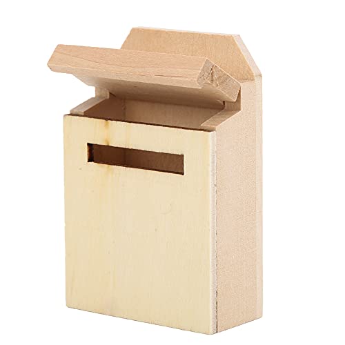 1:12 Miniatur-Puppenhaus-Briefkasten – lackiertes Holz, zum Spielen aufklappbar von FUZHUI