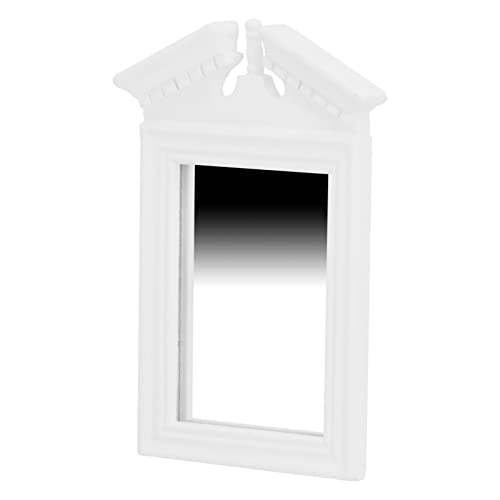 1:12 Scale Birch Dollhouse Vanity Mirror with Elaborate for Miniature Bathroom & Bedroom Decoration von FUZHUI